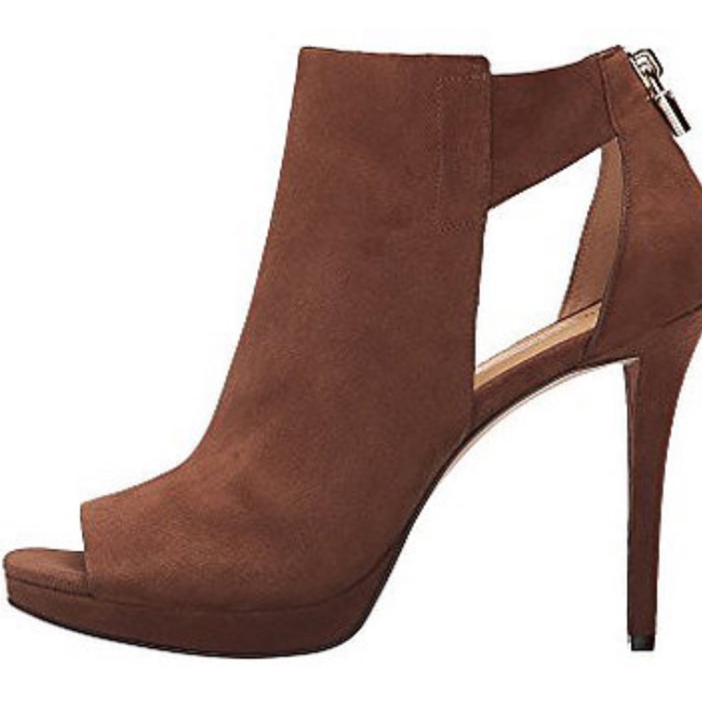 NEW! MICHAEL KORS SUEDE BOOTIE w/ PADLOCK ACCENT